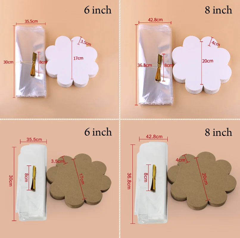 10pcs 6/8inch Chiffon Cake Pac - Wedding Supply Shops 评论和价格