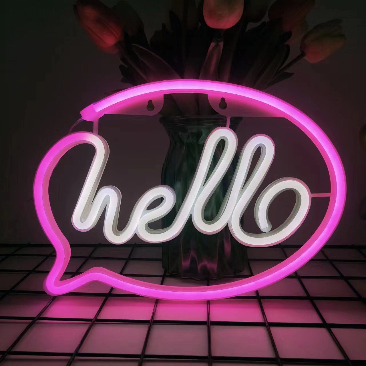 Hello Neon LED Light USB or Ba - Wedding Power Supply 评论和价格