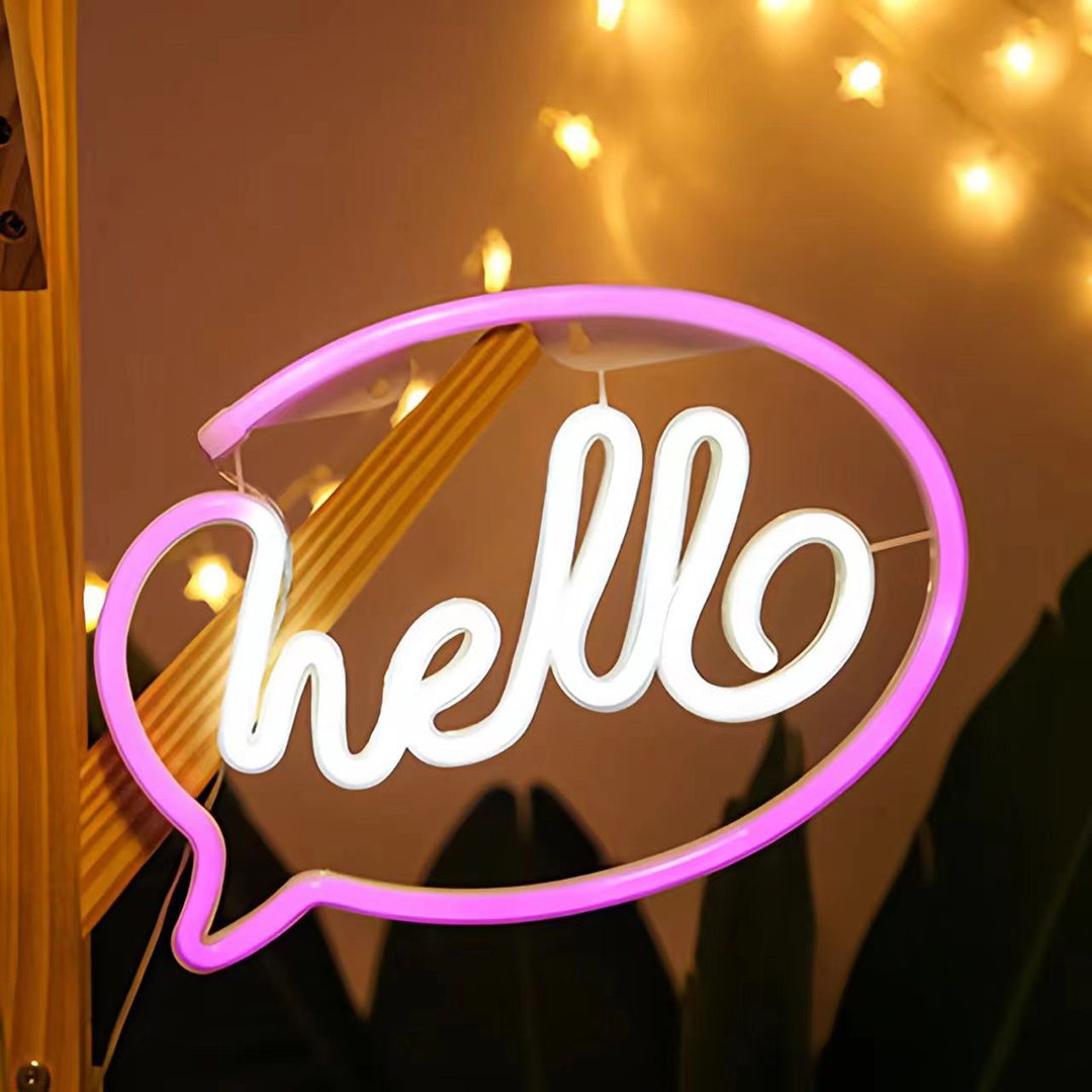 Hello Neon LED Light USB or Ba - Wedding Power Supply 评论和价格