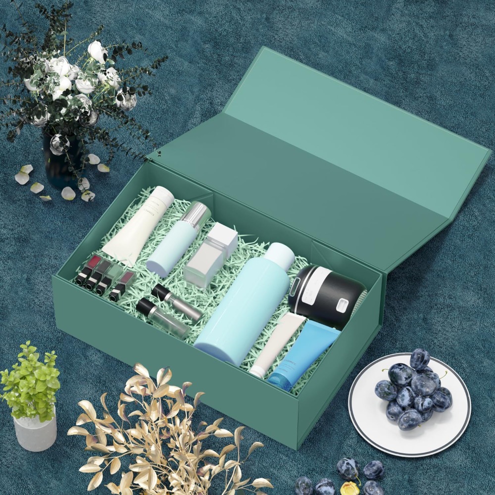 Green Gift Box with Magnetic C - Wedding Packaging 评论和价格