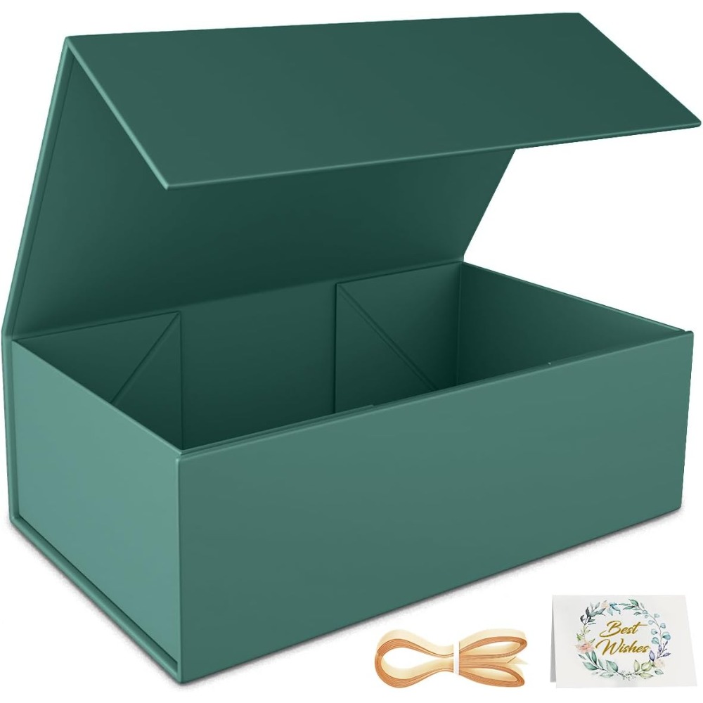Green Gift Box with Magnetic C - Wedding Packaging 评论和价格
