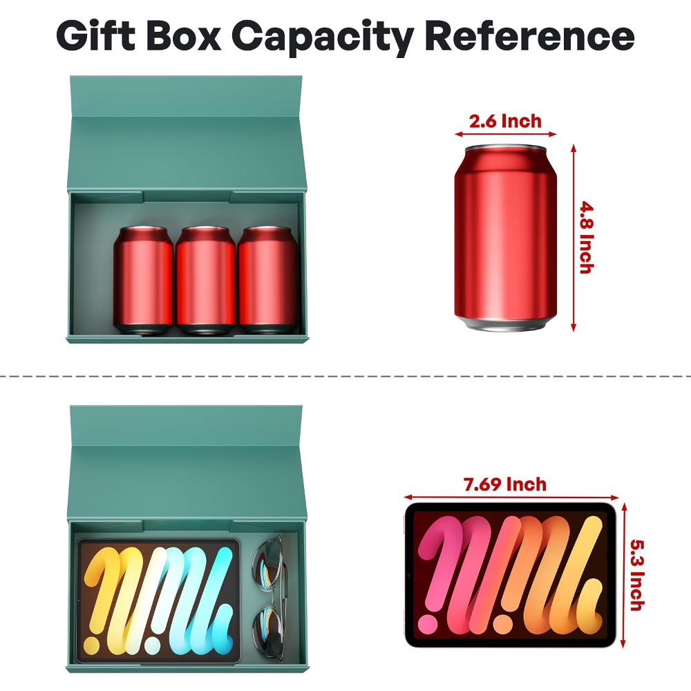 Green Gift Box with Magnetic C - Wedding Packaging 评论和价格