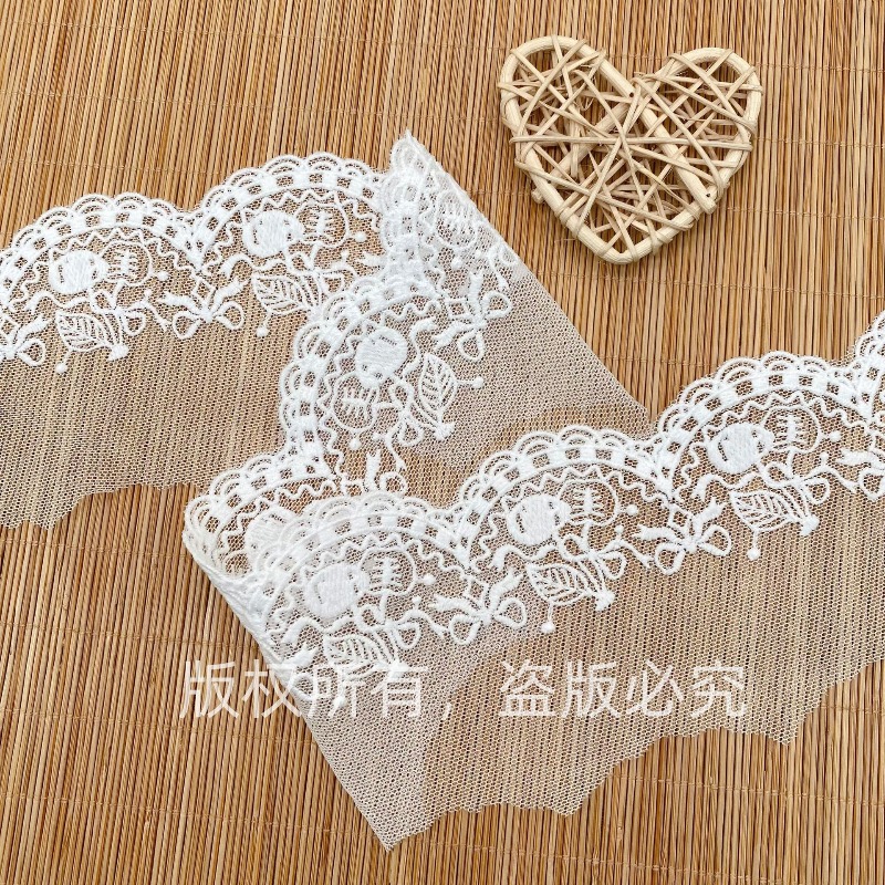 Milk Fiber Lace Trim Flower Em - Wedding Water Supply 评论和价格