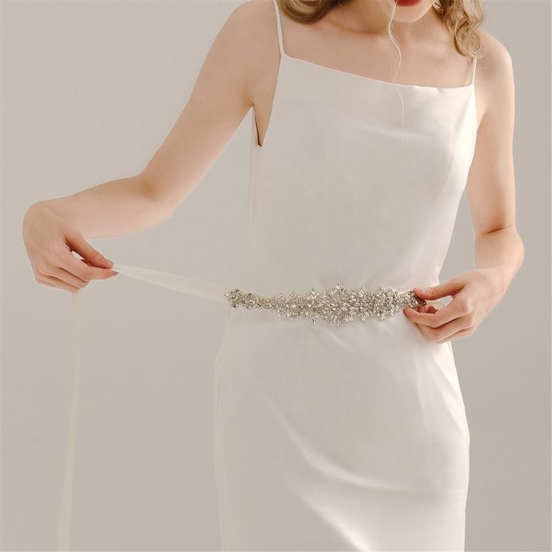 Luxurious Crystal Wedding Sash - Bridal Sash Ribbon 评论和价格
