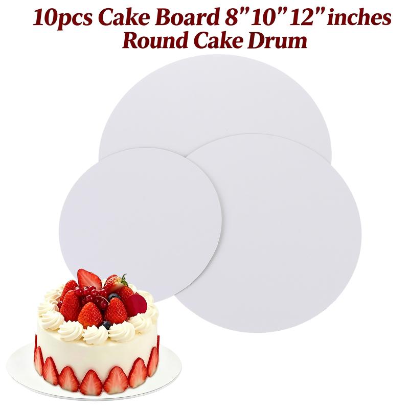 White 10pcs Round Cake Boards  - Wedding Supply Shops 评论和价格