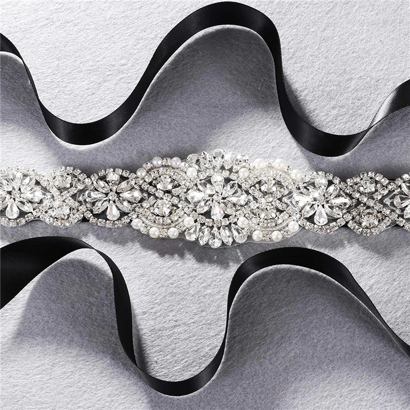 Rhinestones Bridal Belt Luxury - Bridal Sash Ribbon 评论和价格