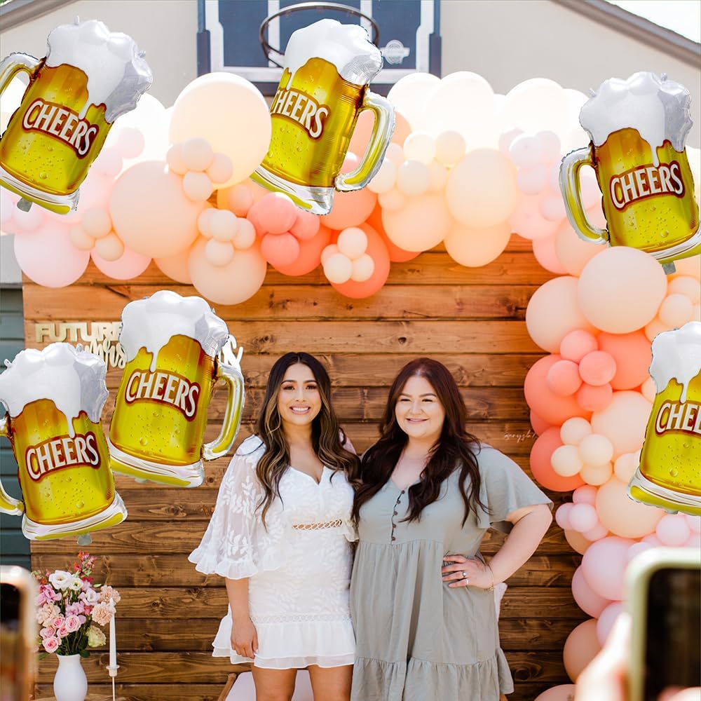 6pcs Cheers Beer Mug Balloons  - Wedding Alcohol Supply 评论和价格