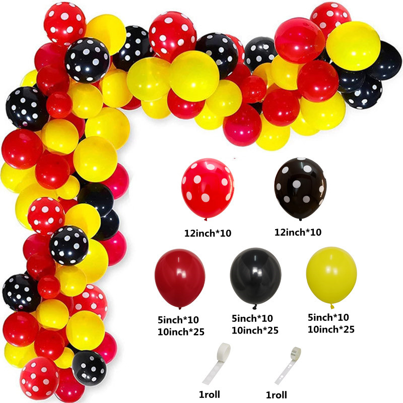 Red Black Yellow Balloon Garla - Wedding Supply Kit 评论和价格