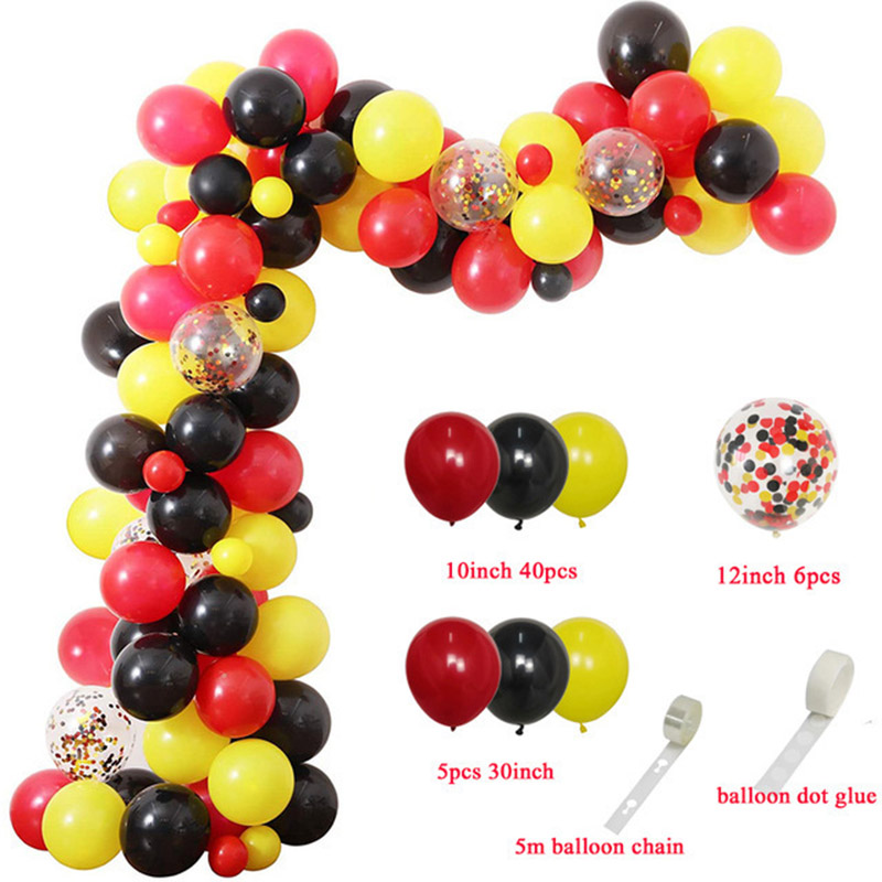 Red Black Yellow Balloon Garla - Wedding Supply Kit 评论和价格