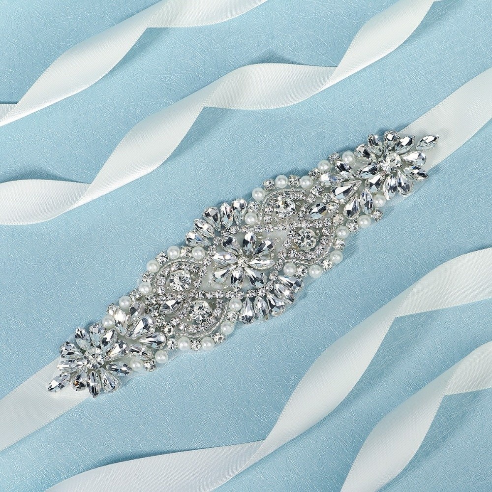 Fashion Ribbon Bridal Belt Sil - Bridal Sash Ribbon 评论和价格