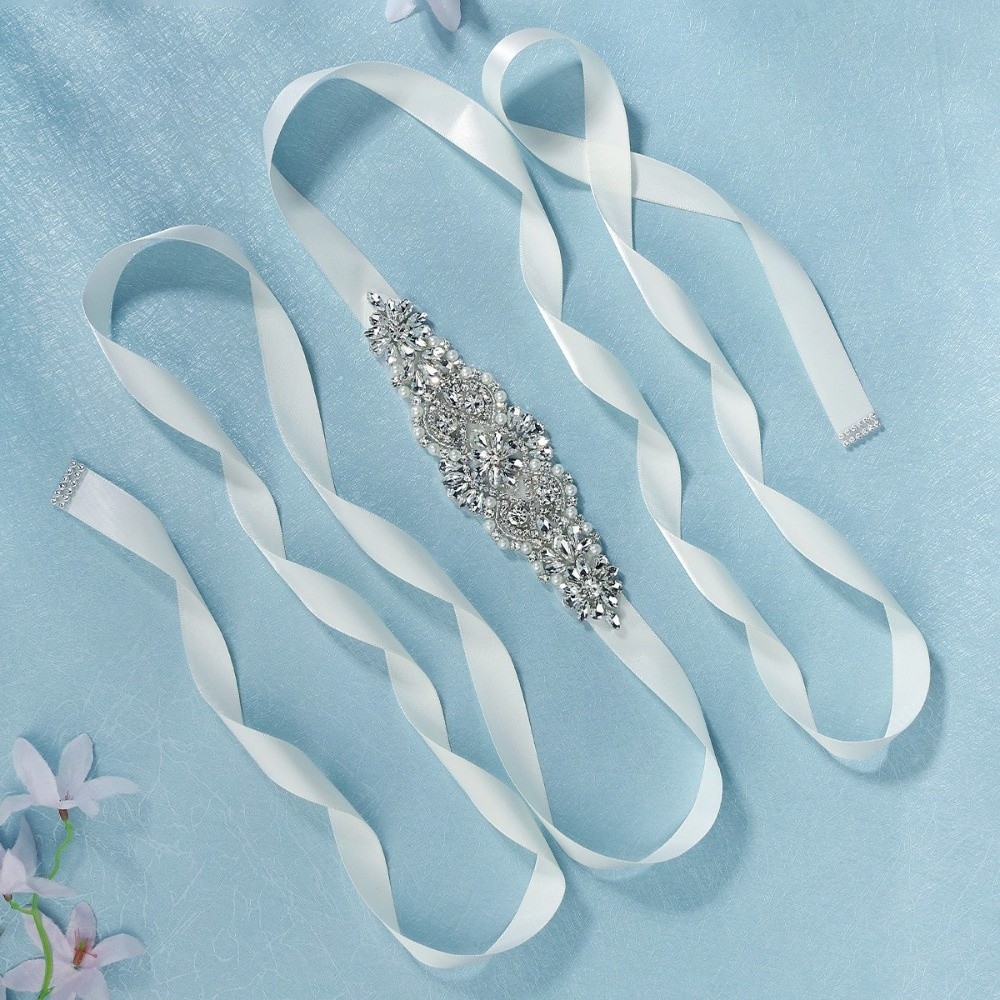Fashion Ribbon Bridal Belt Sil - Bridal Sash Ribbon 评论和价格